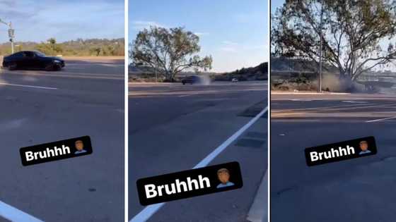 Driver struggles to control BMW while doing stunts, SA peeps disappointed: "What was he doing vele?"