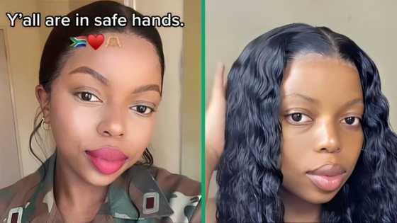 Young woman joins the army and expresses gratitude for neighbour's advice in a TikTok video