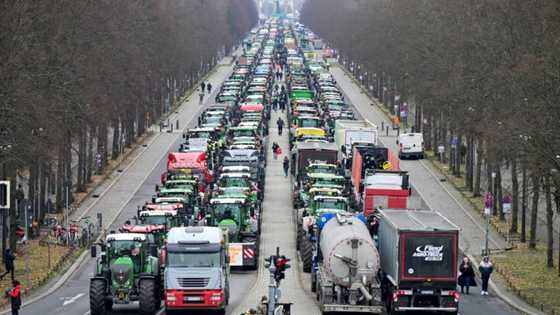 Farmers clog Berlin with tractors in protest at cuts