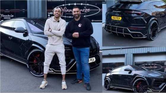 Pierre Emerick Aubameyang gets his £160k Lamborghini Urus wrapped in black marble print