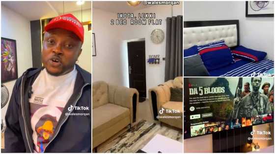 "I pay over R79k yearly rent": Young man shows his Lekki 2-bedroom apartment, ladies want him