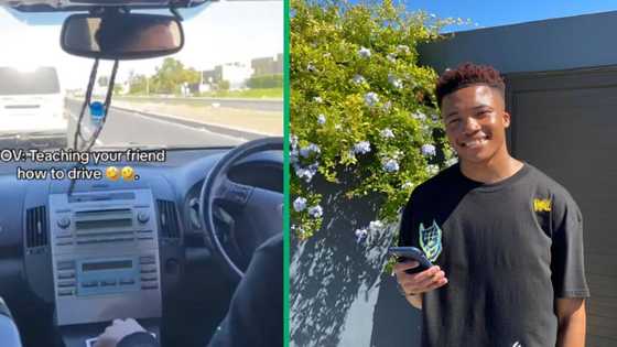 TikTok video captures hilarious moment of man teaching friend to drive: "He didn't even indicate"