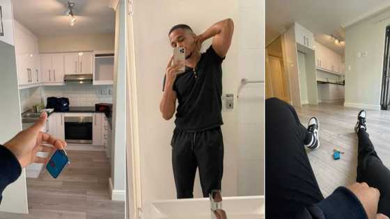 “To new beginnings”: A driven young man shows off new crib, Mzansi is hyped and celebrates with him