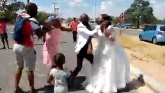 Hebanna: Lady storms man's wedding after they were together the night before