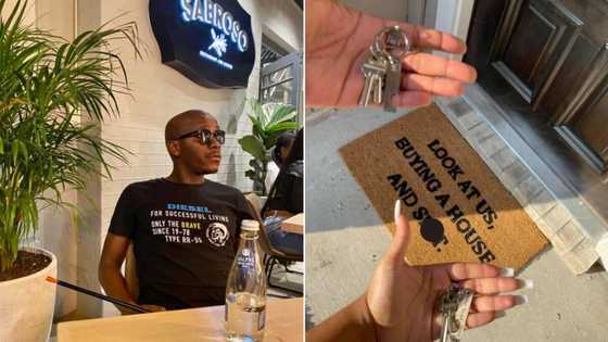 Proud couple show off keys to their new home, peeps shower them with well wishes