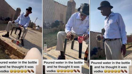 Sneaky youngsters play alcohol prank on unsuspecting madala, replace his vodka with water in hilarious video