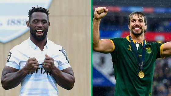 Siya Kolisi and Eben Etzebeth show off bromance: "So good to see Elizabedi"