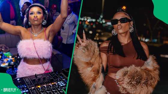 DJ Zinhle flaunts her slim waist in new dance video, SA unhappy: "Mid-life crisis got to her real quick"