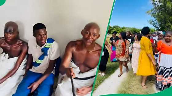 "They are ruining tradition": SA amazed by men delivered by helicopter from initiation school