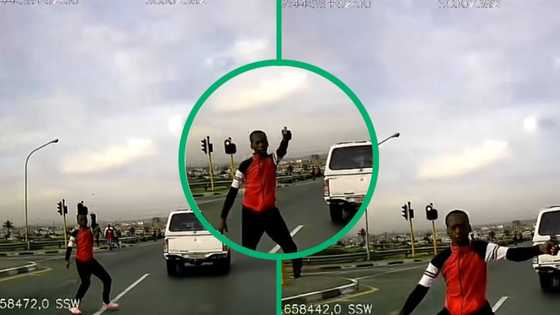 Thug run over while attempting to hijack motorist in viral TikTok video, Mzansi praises brave driver