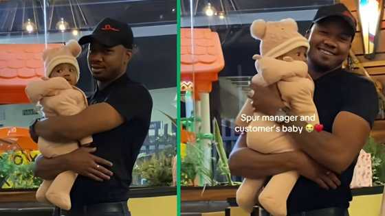 "He's a real father": Spur manager's tender care for customer's baby melts hearts in SA