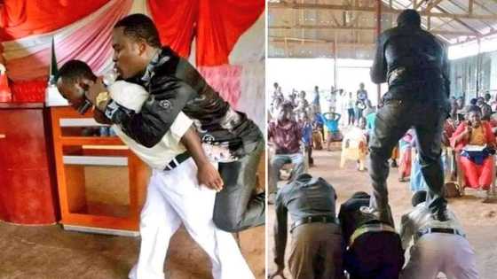 SA people crack jokes in disbelief of pastor who stands on people while giving his sermon: “This is dramatic”