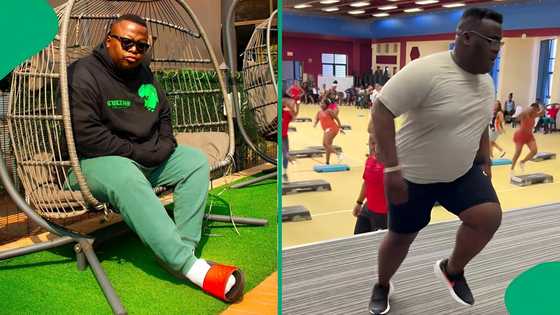 "Sol was found shaking": Mzansi spots Sol Phenduka's lookalike busting aerobics moves in video