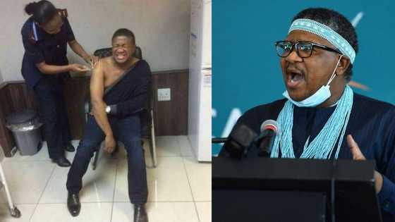 Mbalula says he doesn't fear the Covid vaccine: "You'll faint mos"