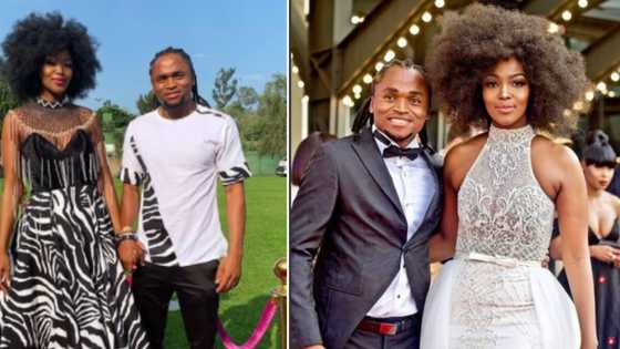 Smitten Siphiwe Tshabalala pens sweet message to stunning wife Bokang, fans love it