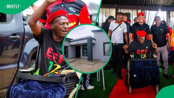 Julius Malema builds and hands over house to disabled man in Seshego, South Africans weigh in