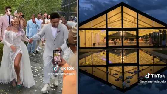 South African white wedding impresses TikTok users, beautiful union has Mzansi in their feels