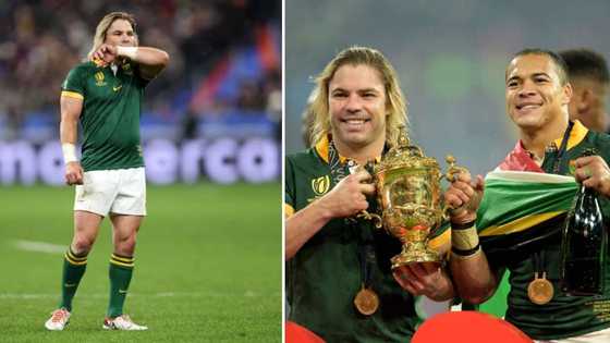 Faf de Klerk's hilarious TikTok video amuses Mzansi as he 'tackles' Ramaphosa's scarf