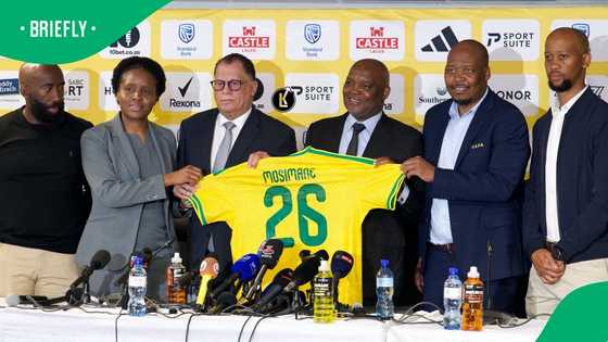 Mosimane addresses Hugo Broos' warning comments on Bafana coaching job