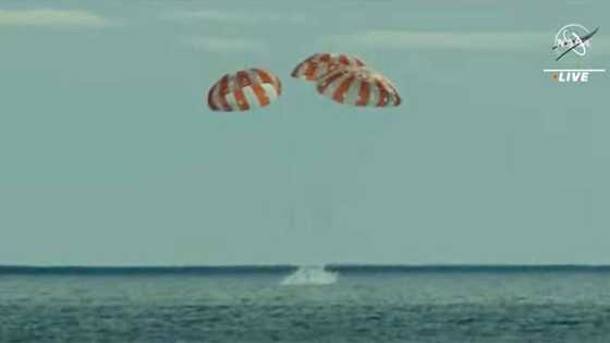 NASA capsule Orion splashes down after record-setting lunar voyage