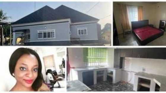 Lush lady makes it big, builds house for parents, reveals how she made money, photos of mansion go viral