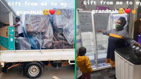 Loving granddaughter gifts her granny with new furniture in viral video, beautiful gesture moves Mzansi
