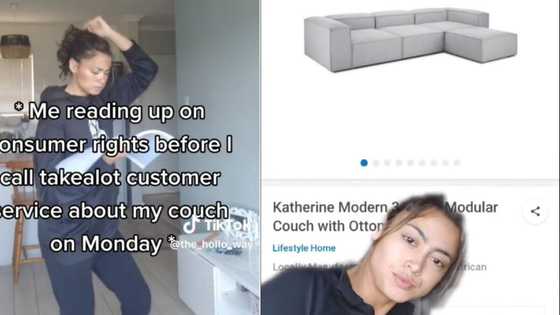 Woman spends nearly R10k on Takealot 3-piece couch but only gets 1 box delivered, SA in tears over disappointed customer's rant