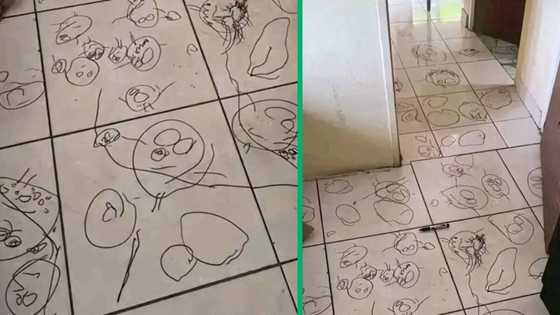 Mom's floor vandalised by kid's drawings, parents share their experiences