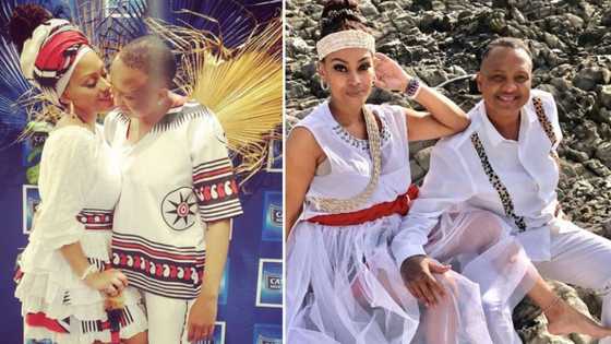 Letoya Makhene scoffs at allegations she and wife Lebohang Pulumo have parted ways: "Funniest thing ever"