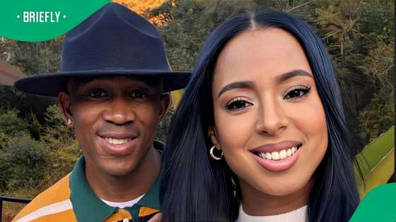 Theo Kgosinkwe and wife Vourné do cute couples challenge, hilarious video has SA chuckling
