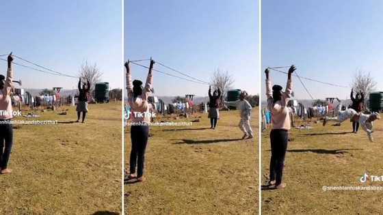 Video shows Mzansi woman trying to jump rope and falling flat on her face, peeps reminisce on childhood days