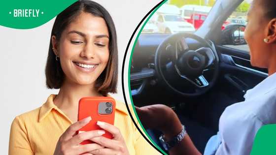 Female driver experiences the GWM P500's self-parking feature for the first time