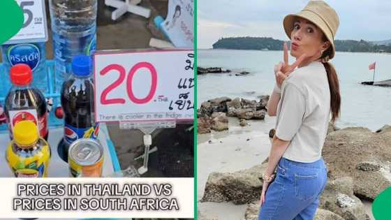 Mzansi stunned as woman showcases price difference of similar items in Thailand in viral video