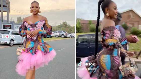 South Africans stunned by KZN lady's outfit, asks for designer details