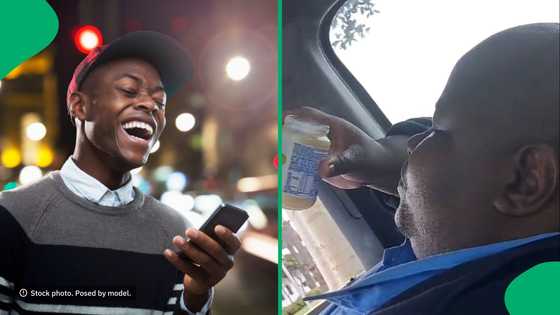 "ANC member this one": SA pokes fun at man devouring Purity in a car, shares video