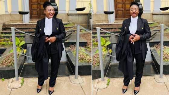 Legal eagle finally ready to practice: Stunning lady celebrates becoming lawyer