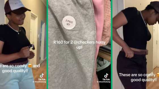 Woman shares plug for Checkers sweatpants going for R160 for 2 pairs, video trends