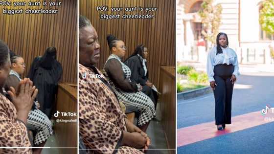 Viral video captures proud aunt crying tears of joy as niece is admitted as an attorney, Mzansi left emotional