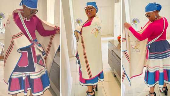 Minister Lindiwe Zulu impresses netizens with gorgeous traditional wear: “You look stunning”