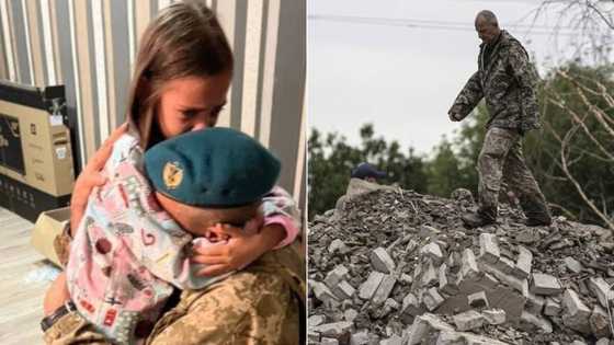 Ukrainian soldier reunites with emotional daughter since fighting in Russian invasion