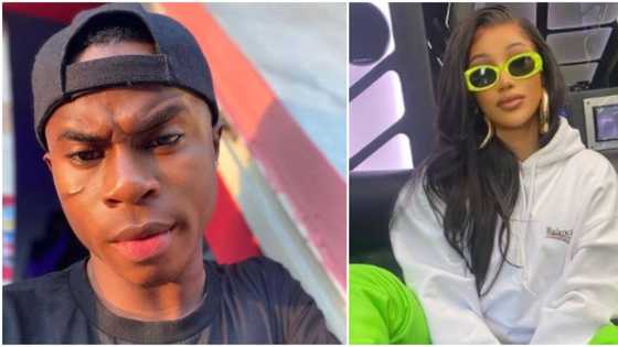 Comedian Funny Toheeb recreates Cardi B’s outfit with local materials