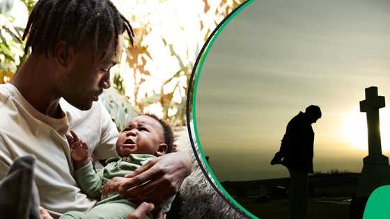 "I would lose my mind": SA heartbroken after single dad visits wife's grave with their son