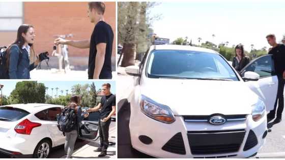 Random student gets gifted a brand new car, cash out of the blue in amazing clip