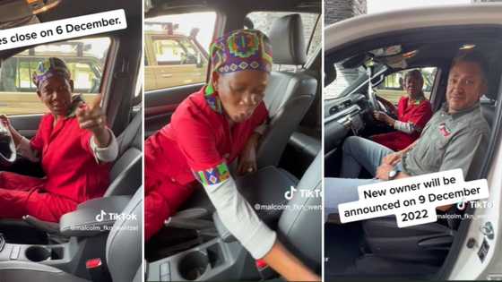 TikTok star and domestic worker Thembi drools over Toyota Hilux Malcolm’s giving away, SA’s here for it