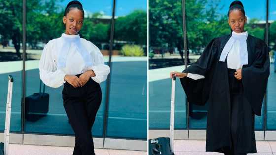 "Slay": Law student shows off fab outfit she made herself for last moot court