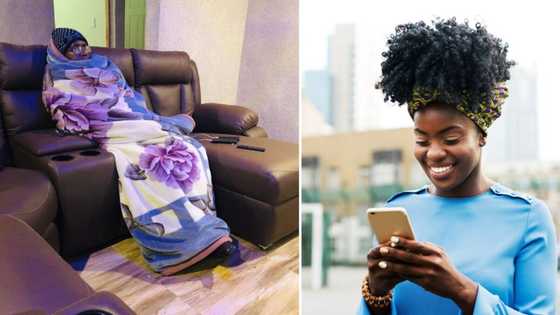 Woman has Mzansi in stitches after sharing photo of her uncle wrapping himself in warm blanket during summer