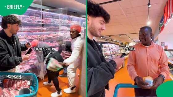 Big Man KG surprises shopper with 30-second trolley dash