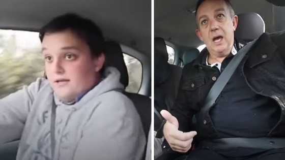 Hilarious video shows patient dad taking son for driving lesson, it's a miracle the father remains calm