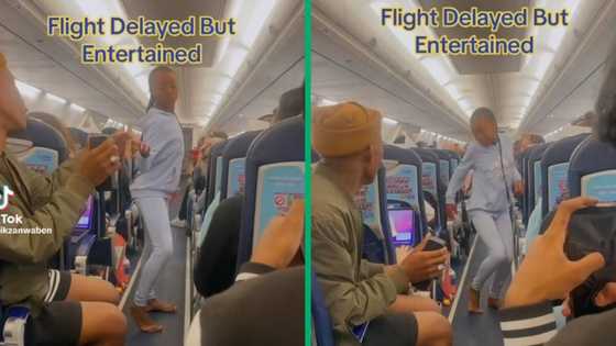 SA girl on delayed plane at King Shaka International Airport performs a lit dance