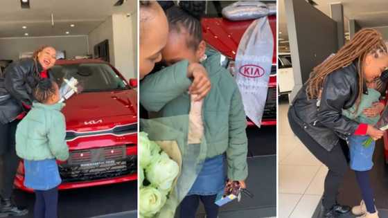 Heart-melting video of precious daughter’s reaction to mom getting a new car has Mzansi people in their feels